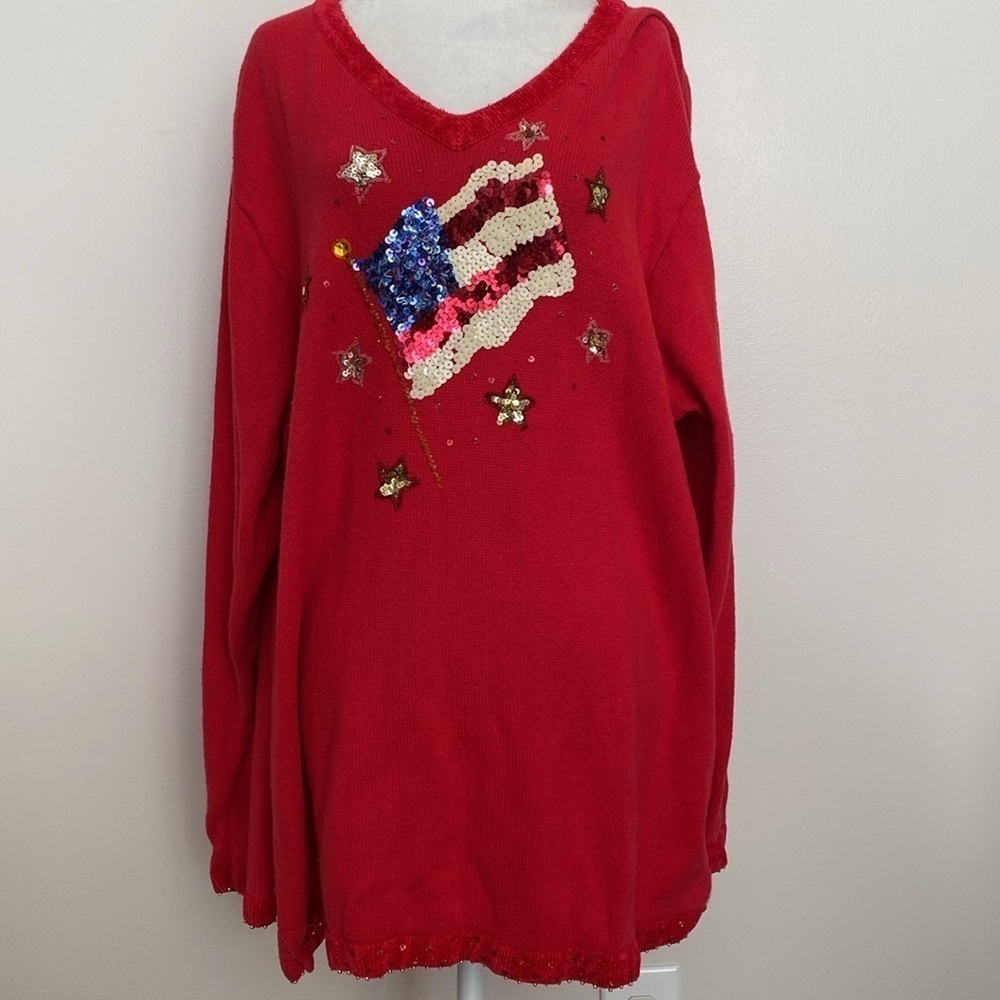 Vintage Americana the quacker factory 1X sweater